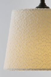ValueLights Rory Tapered Boucle Lamp Shade 3 Drop Bar Ceiling Diner Pendant Light in Cream - thumbnail 4