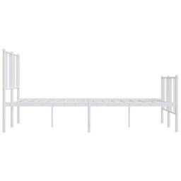 Berkfield Home Metal Bed Frame with Headboard & Footboard White 160x200 cm - thumbnail 7
