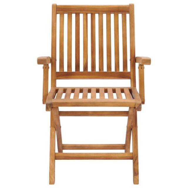 Berkfield Home Durable Folding Garden Chairs 2 pcs Solid Teak Wood in Tan - image 1