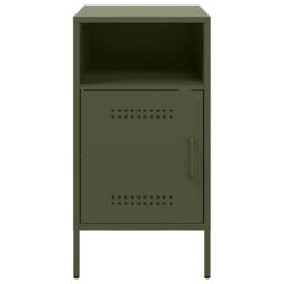 Berkfield Home Bedside Cabinets 2 pcs Olive Green 36x39x68 cm Steel - Size: 36 x 39 x 68 cm - thumbnail 6