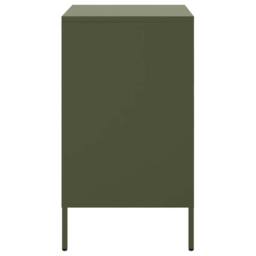 Berkfield Home Bedside Cabinets 2 pcs Olive Green 36x39x68 cm Steel - Size: 36 x 39 x 68 cm - thumbnail 7