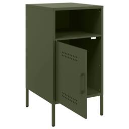 Berkfield Home Bedside Cabinets 2 pcs Olive Green 36x39x68 cm Steel - Size: 36 x 39 x 68 cm - thumbnail 9