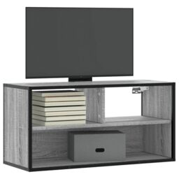 Berkfield Home TV Cabinet Grey Sonoma 80x31x39.5 cm Engineered Wood & Metal
