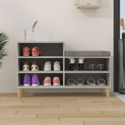 Berkfield Home Shoe Cabinet Concrete Grey 102x36x60 cm Engineered Wood - Size: 102 x 36 x 60 cm - thumbnail 3