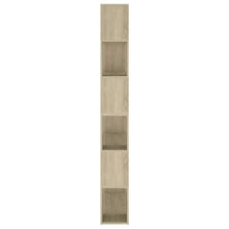 Berkfield Home Classic Book Cabinet Room Divider Sonoma Oak 100x24x188 cm in Light Brown - Size: 100 x 24 x 188 cm - thumbnail 6
