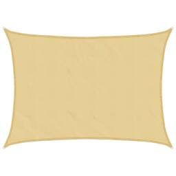 Berkfield Home Sun Shade Sail Sand 7x5 m 100% Polyester Oxford in Yellow - thumbnail 2