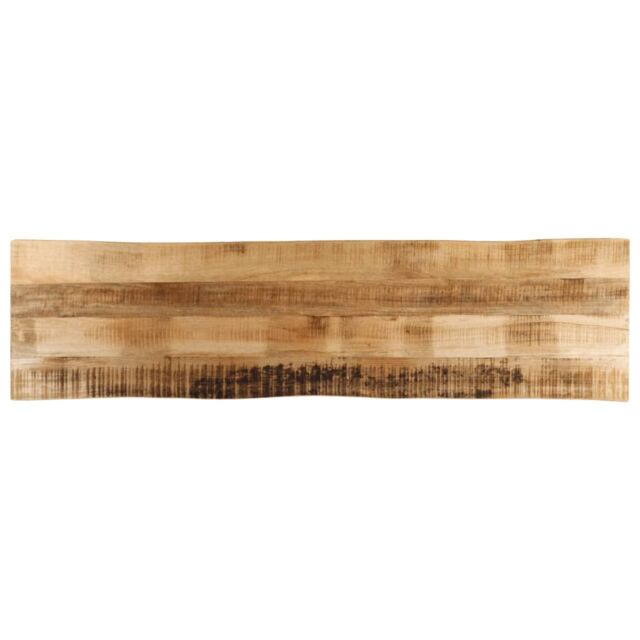 Berkfield Home Table Top Live Edge 180x40x2.5 cm Solid Wood Rough Mango in Brown - image 1