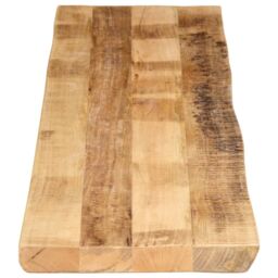 Berkfield Home Table Top Live Edge 180x40x2.5 cm Solid Wood Rough Mango in Brown - thumbnail 4