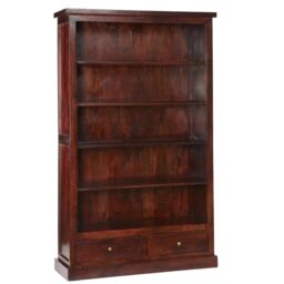 IH Design Mardig Dark Wood Large Bookcase with Drawers in Brown - thumbnail 3