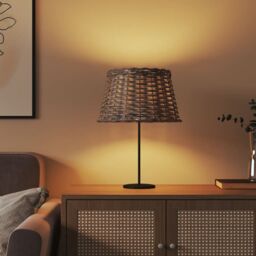 Berkfield Home Lamp Shade Brown √ò38x23 cm Wicker - Size: 38x23 cm - thumbnail 3