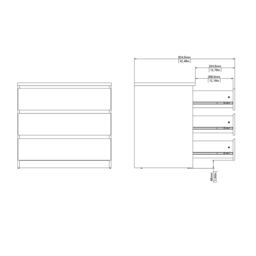 Furniture To Go Naia Chest of 3 Drawers in Grey - thumbnail 9
