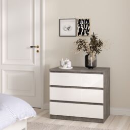 Furniture To Go Naia Chest of 3 Drawers in Grey - thumbnail 5