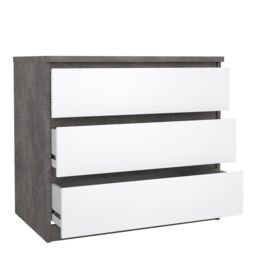 Furniture To Go Naia Chest of 3 Drawers in Grey - thumbnail 4