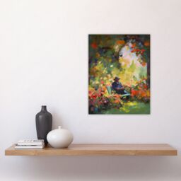 "Artery8 The English Country Garden Summer Relaxation Paining Flowers Trees Unframed Wall Art Print Poster Home Decor Premium - Size: W12"" x H16""" - thumbnail 4