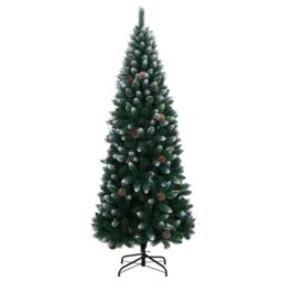 Berkfield Home Artificial Christmas Tree 300 LEDs 210 cm in Green - thumbnail 3