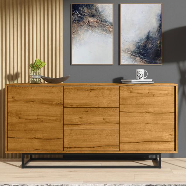 Mex Furniture LTD Sideboard 140cm Loft / Industrial in Brown - image 1