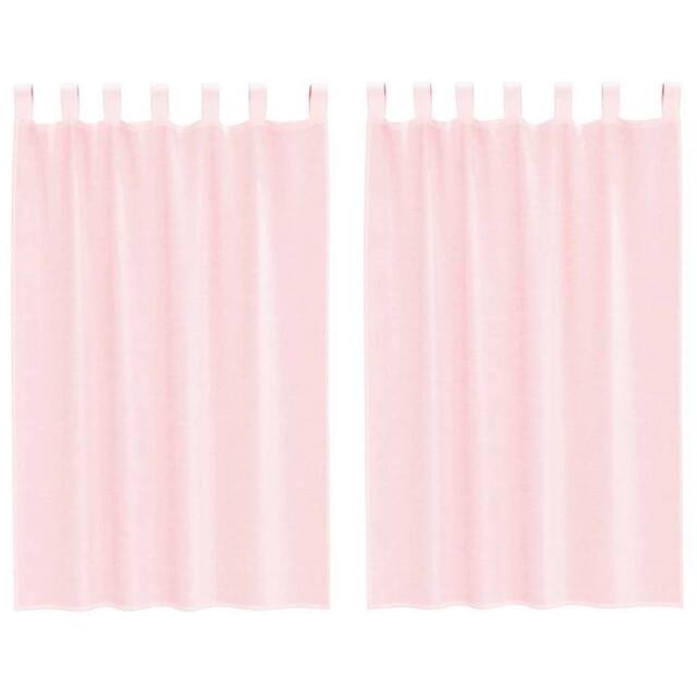 Berkfield Home Voile Curtains with Loops 2 pcs Light Pink 140x175 cm - image 1