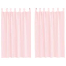 Berkfield Home Voile Curtains with Loops 2 pcs Light Pink 140x175 cm