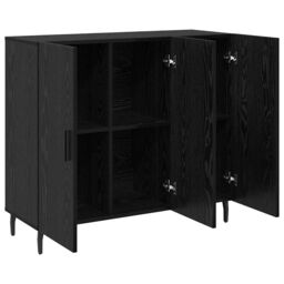 Berkfield Home Sideboard with Storage with Door Black 90 x 34 x 80 cm Engineered wood - thumbnail 5