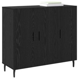 Berkfield Home Sideboard with Storage with Door Black 90 x 34 x 80 cm Engineered wood - thumbnail 3