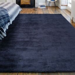 The Rug Shop UK Handmade Modern Plain Easy To Clean Stain-Resistant Area Rug in Blue - Size: 160 cm x 230 cm - thumbnail 1