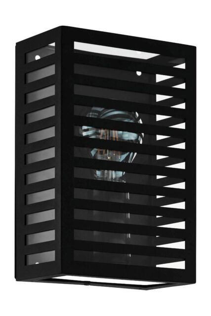 Eglo Alamonte 3 Metal IP44 Outdoor Wall Light in Black - image 1