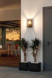 Eglo Alamonte 3 Metal IP44 Outdoor Wall Light in Black - thumbnail 2