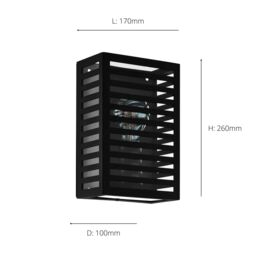 Eglo Alamonte 3 Metal IP44 Outdoor Wall Light in Black - thumbnail 4