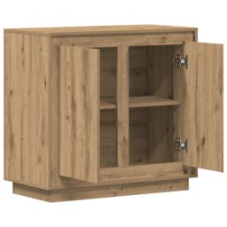 Berkfield Home Sideboard Artisan Oak 80x34x75 cm Engineered Wood in Brown - Size: 80 x 34 x 75 cm - thumbnail 5