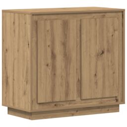 Berkfield Home Sideboard Artisan Oak 80x34x75 cm Engineered Wood in Brown - Size: 80 x 34 x 75 cm - thumbnail 2