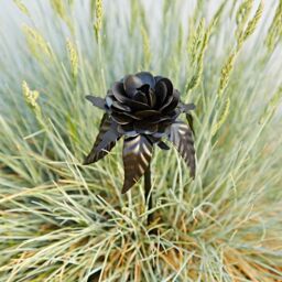 Paper High Iron Black Rose Garden Stake - thumbnail 2