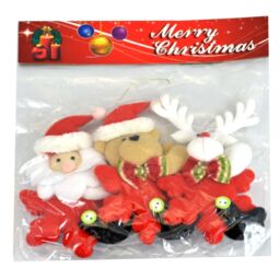 Shatchi 3 Soft Teddy Novelty Christmas Tree Hanging Decorations Xmas Decor ornaments in Red - thumbnail 2