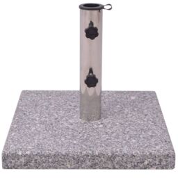 Berkfield Home Granite Parasol Base Umbrella Holder 20kg in Grey - thumbnail 2