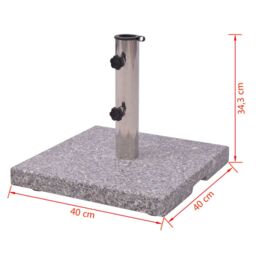 Berkfield Home Granite Parasol Base Umbrella Holder 20kg in Grey - thumbnail 5