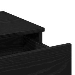 Berkfield Home Stunning Dressing Table with LED Black Oak 100x40x120 cm - Size: 100 x 40 x 120 cm - thumbnail 8