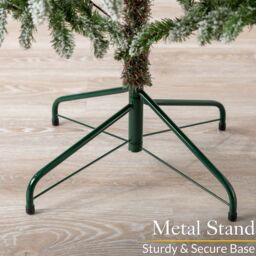Christow Alpine Fir Artificial Christmas Tree Green Snowy Snow Flocked With Stand 6ft 7ft - thumbnail 6