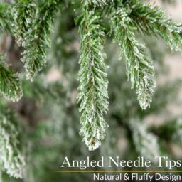 Christow Alpine Fir Artificial Christmas Tree Green Snowy Snow Flocked With Stand 6ft 7ft - thumbnail 3