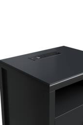 Living and Home 2Pcs Bedside Tables with Charging Station & Drawers in Black - thumbnail 8