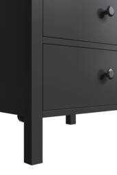 Living and Home 2Pcs Bedside Tables with Charging Station & Drawers in Black - thumbnail 9