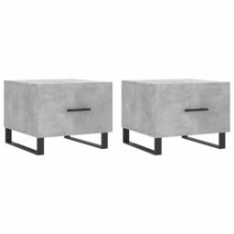 Berkfield Home Decorative Coffee Tables 2 pcs Concrete Grey 50x50x40 cm Engineer - Size: 50 x 50 x 40 cm - thumbnail 3