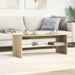 Berkfield Home TV Cabinet Sonoma Oak 100x40x40 cm Engineered Wood in Light Tan - Size: 100 x 40 x 40 cm - thumbnail 4