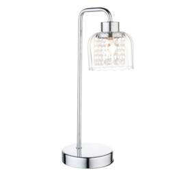 Pagazzi Yarrow Polished Chrome & Glass Table Lamp in Silver - thumbnail 6