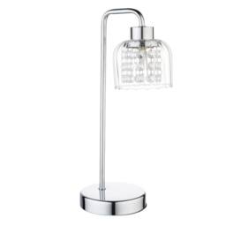 Pagazzi Yarrow Polished Chrome & Glass Table Lamp in Silver - thumbnail 5
