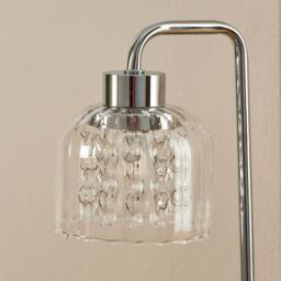 Pagazzi Yarrow Polished Chrome & Glass Table Lamp in Silver - thumbnail 3