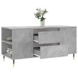 Berkfield Home Modern Coffee Table Concrete Grey 102x44.5x50 cm Engineered Wood - thumbnail 4
