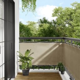 Berkfield Home Balcony Screen Beige 75x800 cm 100% Polyester Oxford