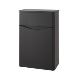 Clifton Matt Graphite Bathroom Back to Wall WC Toilet Unit 500mm Wide in Dark Grey - thumbnail 1