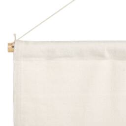 Wyld and Coco Handwoven Off-White Cotton Tassel Wall Hanging in White - thumbnail 5