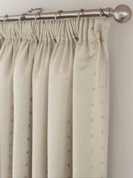 Luxury Living Adi Lined Pencil Pleat Curtains in Cream - Size: 229 cm width x 183 cm drop - thumbnail 5