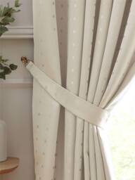 Luxury Living Adi Lined Pencil Pleat Curtains in Cream - Size: 229 cm width x 183 cm drop - thumbnail 3